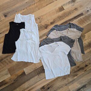 Lot of 7 Women's Madewell Shirts 3 Tanks and 4 T-Shirts 5 Medium 2 Large